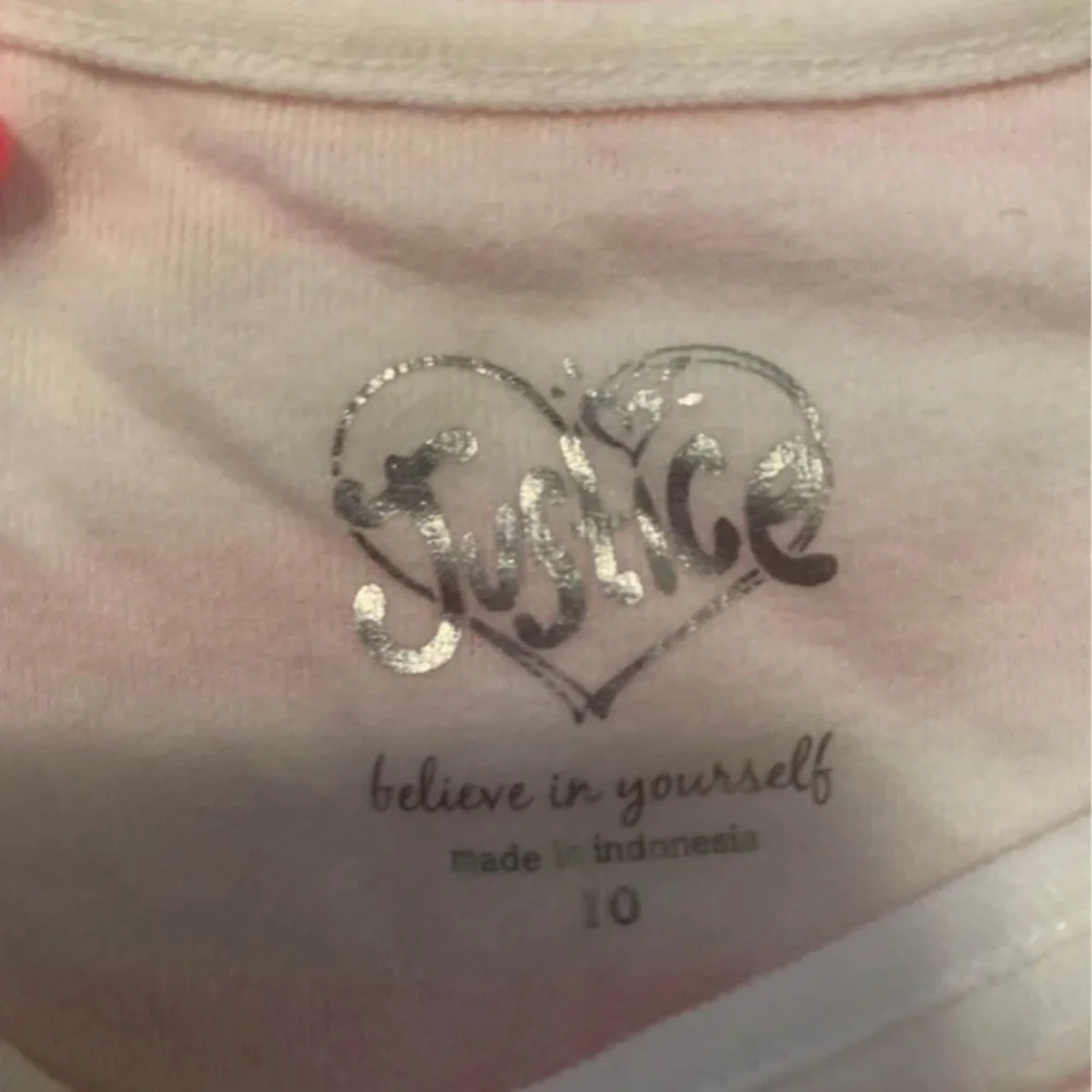 Girls Justice Peace/Love Twofer Tank Top - Size 10
